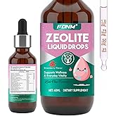 FDNM Zeolite Drops for Kids & Adults, Natural Zeolite Supplement with Vitamins B12, C & D3, Support for Immune, Bone & Energy, Gentle Ingredients for Digestion and Gut Health, Strawberry Flavour