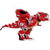 Armorsaurs Armor-Up T-Rex Dinosaur Ajax Toy Figure with 7 Removable Armor Pieces, Tail-Triggered Chomp, Pilot Pod Compatible, 8.7" Hx17.9 L, Kids, Boys, Girls, Ages 6+