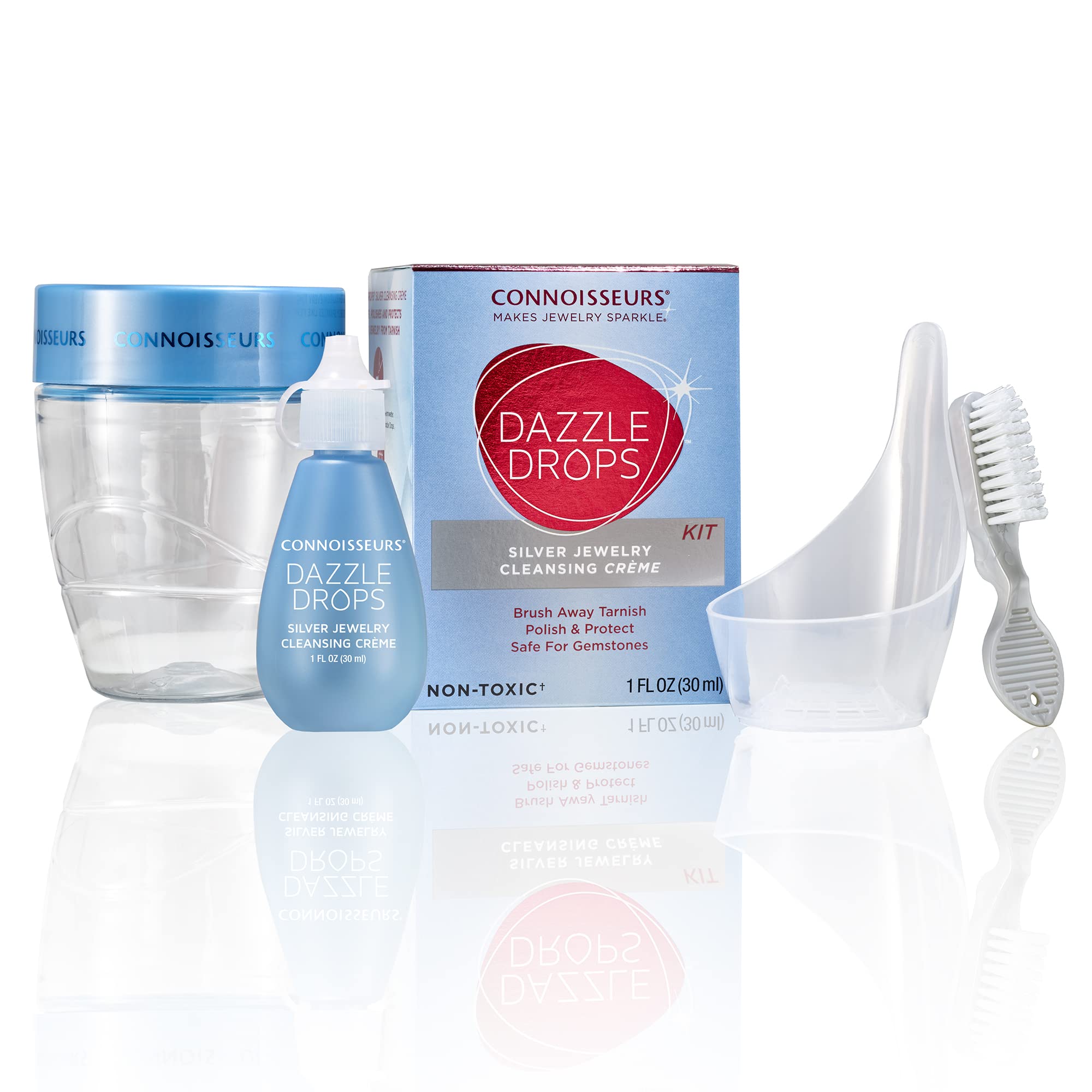 Connoisseurs Silver Cleaner for Jewellery | Dazzle Drops Silver Polish for Removing Dirt & Preventing Tarnish | Jewellery Cleaner Solution