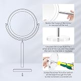 MIYADIVA 20X Magnifying Makeup Mirror, Double Sided with Stand view 6