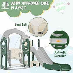 Virubi 6 in 1 Toddler Slide with Swing