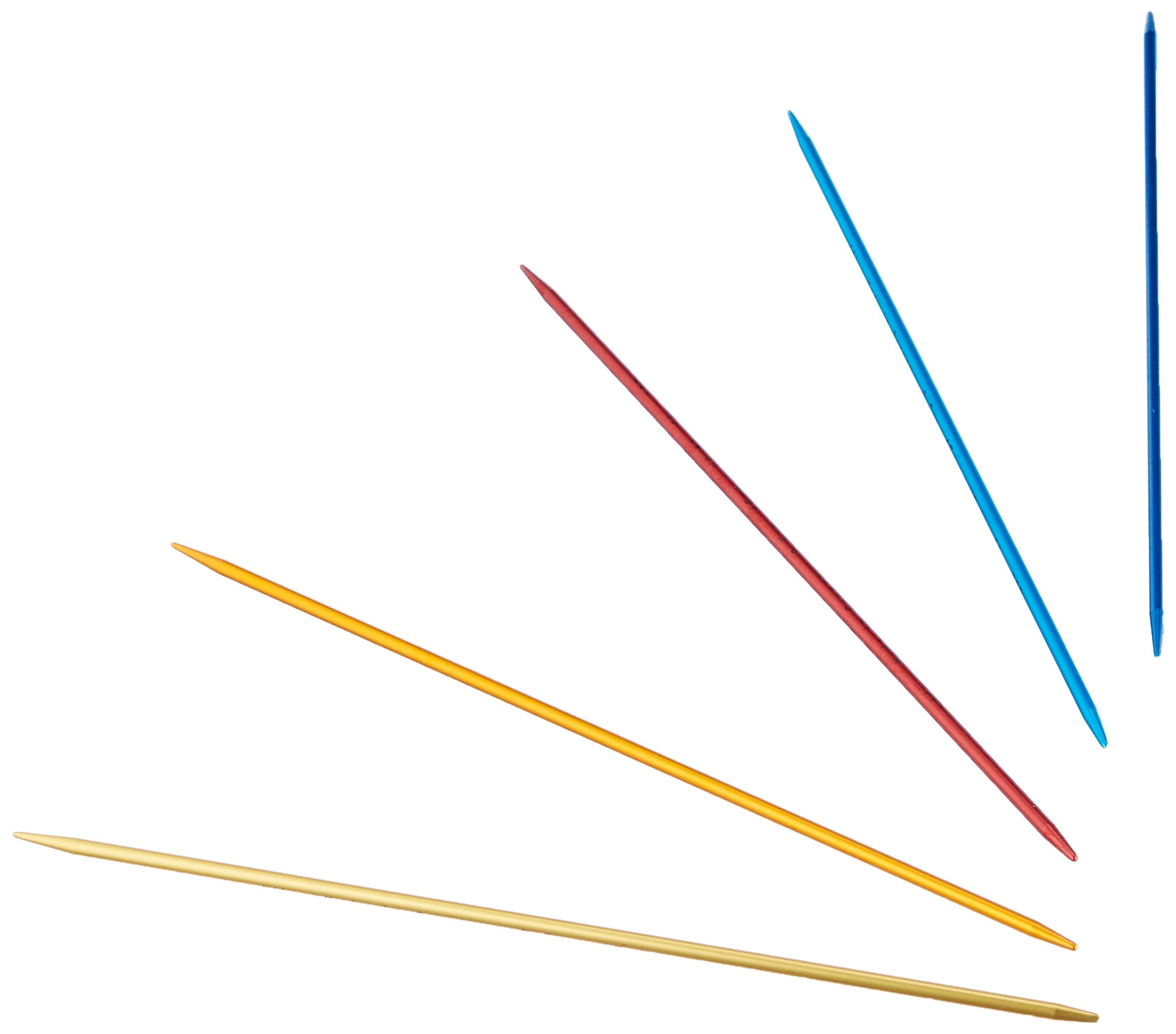 Addi Colibri Double Pointed Knitting Needles - for Knitting or Crocheting Projects, Aluminium, Multicolour, 15cm x 2.50mm - 5 Needles