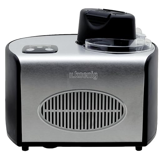 title=H.Koenig HF250 Gelatiera Acciaio Inox, 1.5 Litri