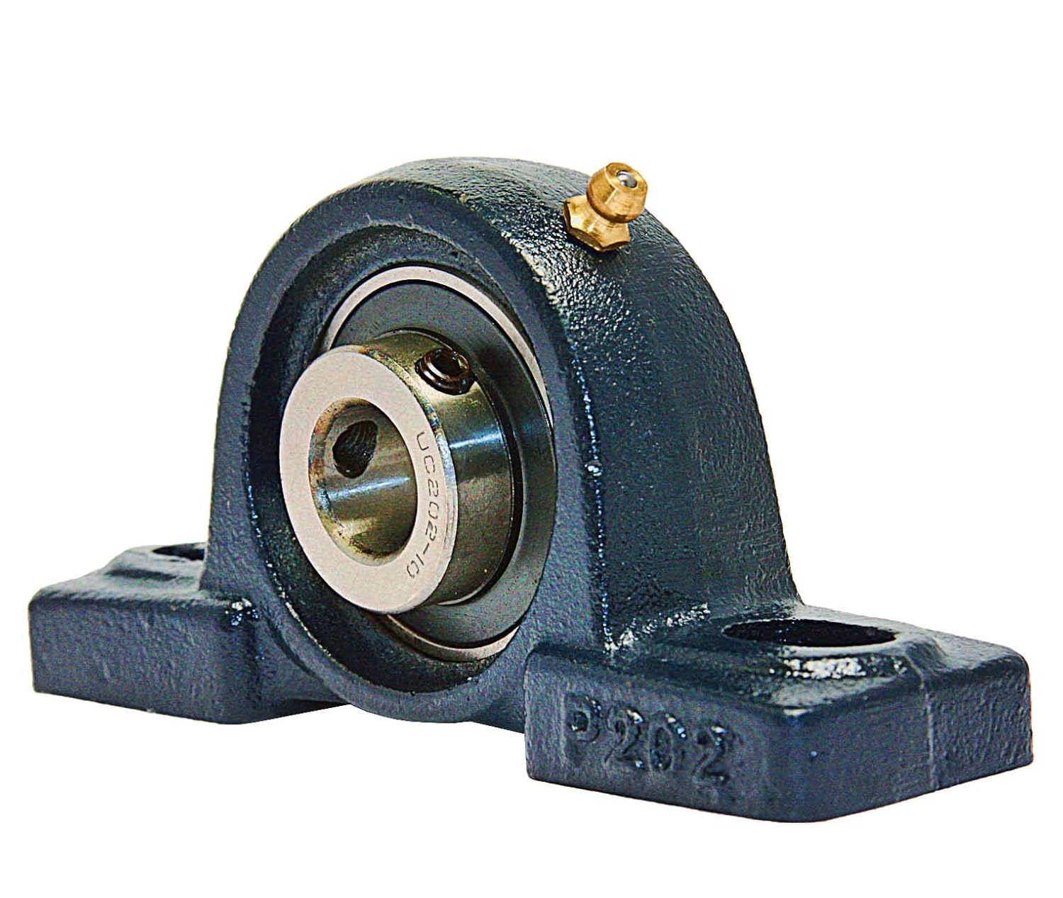 VXB UCP20210 Ball Bearing Pillow Block, 2 Bolt Holes, Setscrew Locking