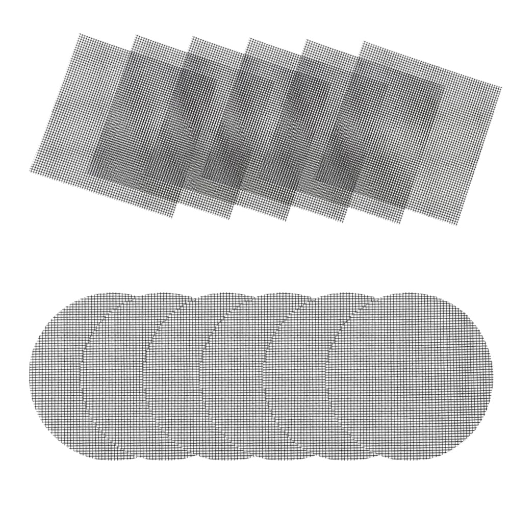 CjingCH 100PCS Flower Pot Hole Mesh Pad 4 Inch Plant Pot Drainage Mesh Square Round Plant Potting Bottom Grid Flower Mesh Pad for Garden Potted Plants Prevent Soil Loss