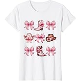 Coquette Pink Bow Cowgirl Boots and Hats T-Shirt