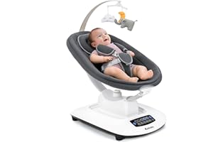 Ezebaby Electric Baby Swing for Infants with 5 Unique Motions, 5 Speeds, Lullabies, Bluetooth Enabled, Smart Baby Swings for Newborn with 5-Point Harness & Remote Control for 0-9 Months, Grey