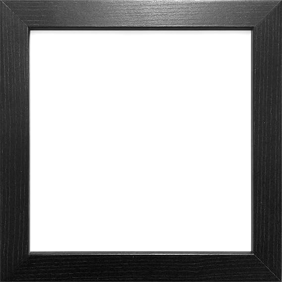 60X60CM BLACK COLOUR MODERN BOX FRAMES WOOD FINISH PHOTO PICTURE SQUARE