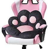 Ditucu Cat Paw Cushion Kawaii Chair Cushions 27.5 x 23.6 inch Cute Stuff Seat Pad Comfy Lazy Sofa Office Floor Pillow for Gaming Chairs Room Decor Black