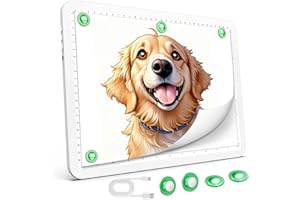 Zocelight Rechargeable A4 Light Board for Diamond Painting,Magnetic Bright Light Box for Tracing,Wireless LED Light pad with Physical Buttons,3 Colors,Dimmable 9000LUX Lightbox for Drawing,Sketching