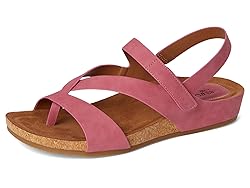 Eurosoft Women's Gianetta Flat Sandal, Pink, 7 Wide