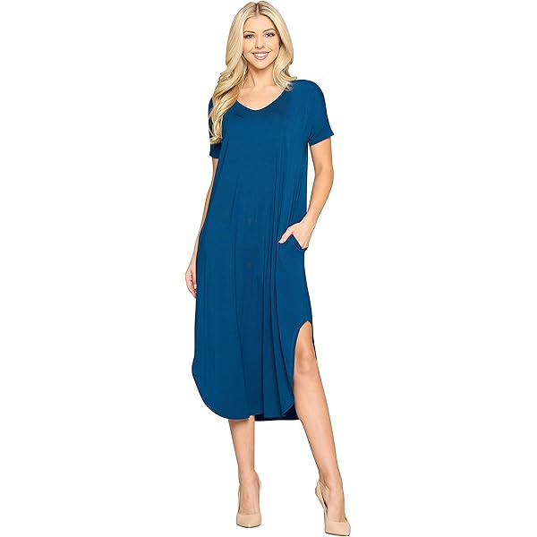 Stetson 1715 Rayon Spandex Jersey Dress Blue MD at Amazon Women's Clothing  store