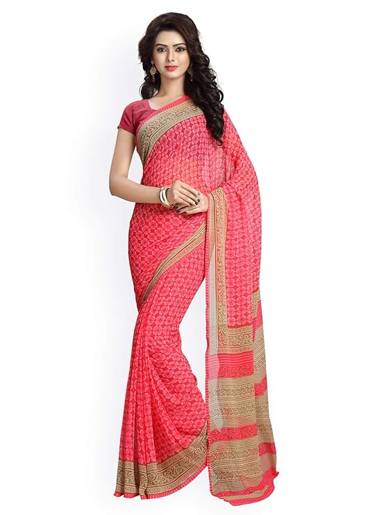 Chiffon Saree with Blouse Piece