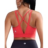 RUNNING GIRL High Impact Sports Bras for Women, High Support Running Sports Bra Moulded Cup Strappy Sports Bras