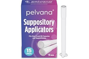 Pelvana 15 Vaginal Suppository Applicators for Women Fits All Size 0 and 00 Capsules