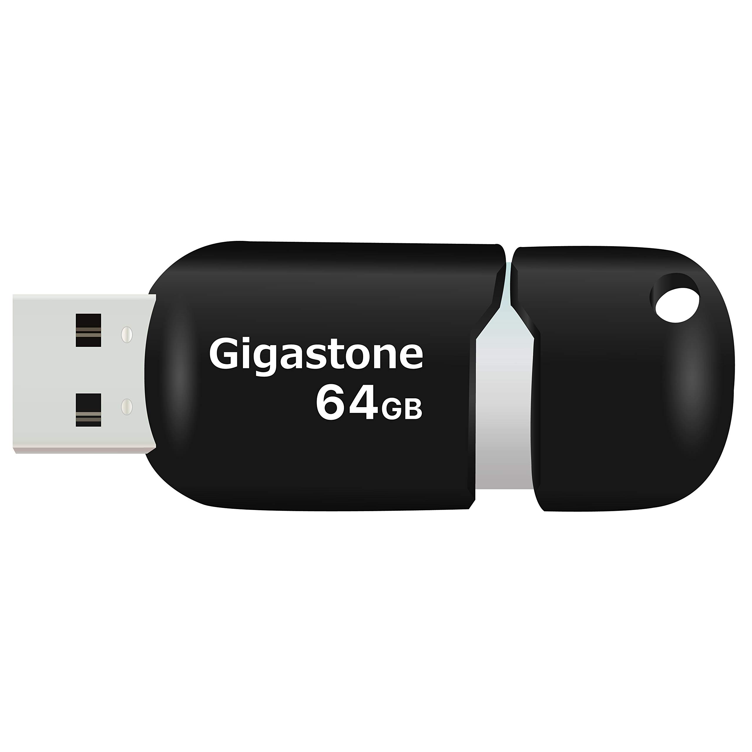 GIGASTONE 64GB V10 USB 2.0 Flash Drive 64GB Flash Drive Thumb Drive Memory Stick Pen Drive Capless Retractable Design