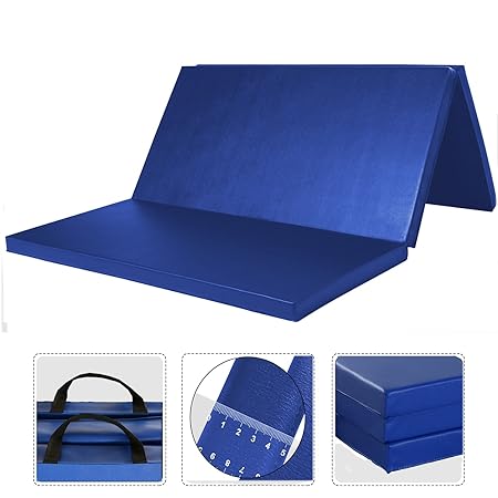 WolfWise 180x120 cm Weichbodenmatte, Klappbare Gymnastikmatte Turnmatten für Zuhause, Rutschfeste Sportmatte Geschenke für Ki