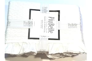 HOME GOODS Piubelle Piu Belle Portugal 100% Cotton-Hotel Luxury Matelasse All Season, Lightweight Quilt Coverlet Bedspread Textured Raised Patterns (Queen (U.S. Standard), Rosetta), White