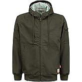 BOCOMAL FR Jacket Insulated Flame Resistant Duck Hooded Coat Outwear&Vest Light Water Repellent and Oil Resistant.
