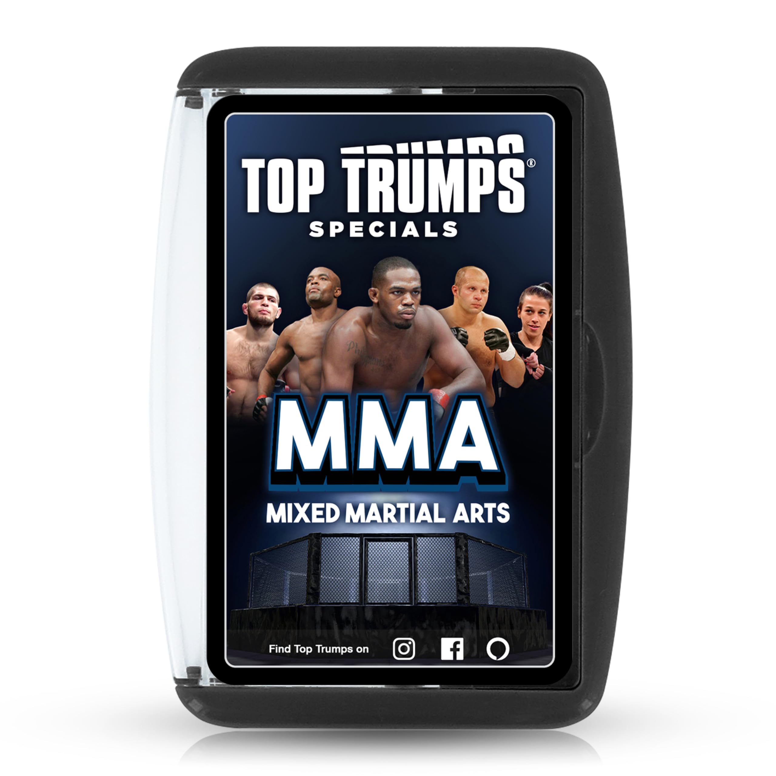 Top Trumps MMA Mixed Martial Arts Limited Edition Card Game – UFC and Combat Sports Collectible Featuring Jon Jones, Khabib Nurmagomedov, Amanda Nunes, Anderson Silva – Gift for Fans and Kids