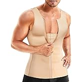 Wonderience Men Shapewear Slimming Body Shaper Compression Shirt Tank top with Zipper Underwear For tummy control