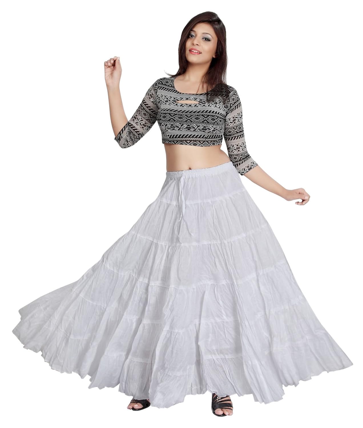 carrel cotton fabric women broomstick long (agspl-3003-sk-04)