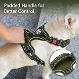 PoyPet No Pull Dog Harness Reflective Vest Army Green XS view 6