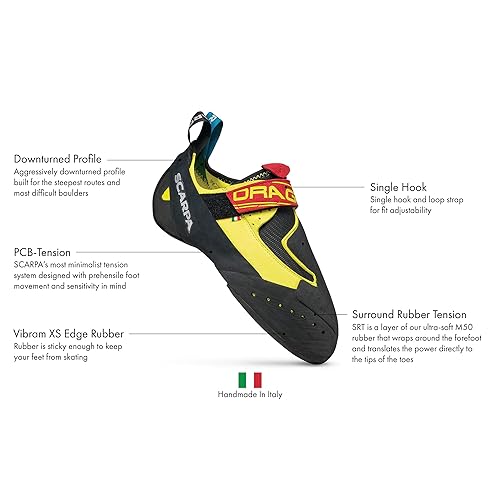 SCARPA Drago Rock Climbing Shoes for Sport Climbing and Bouldering