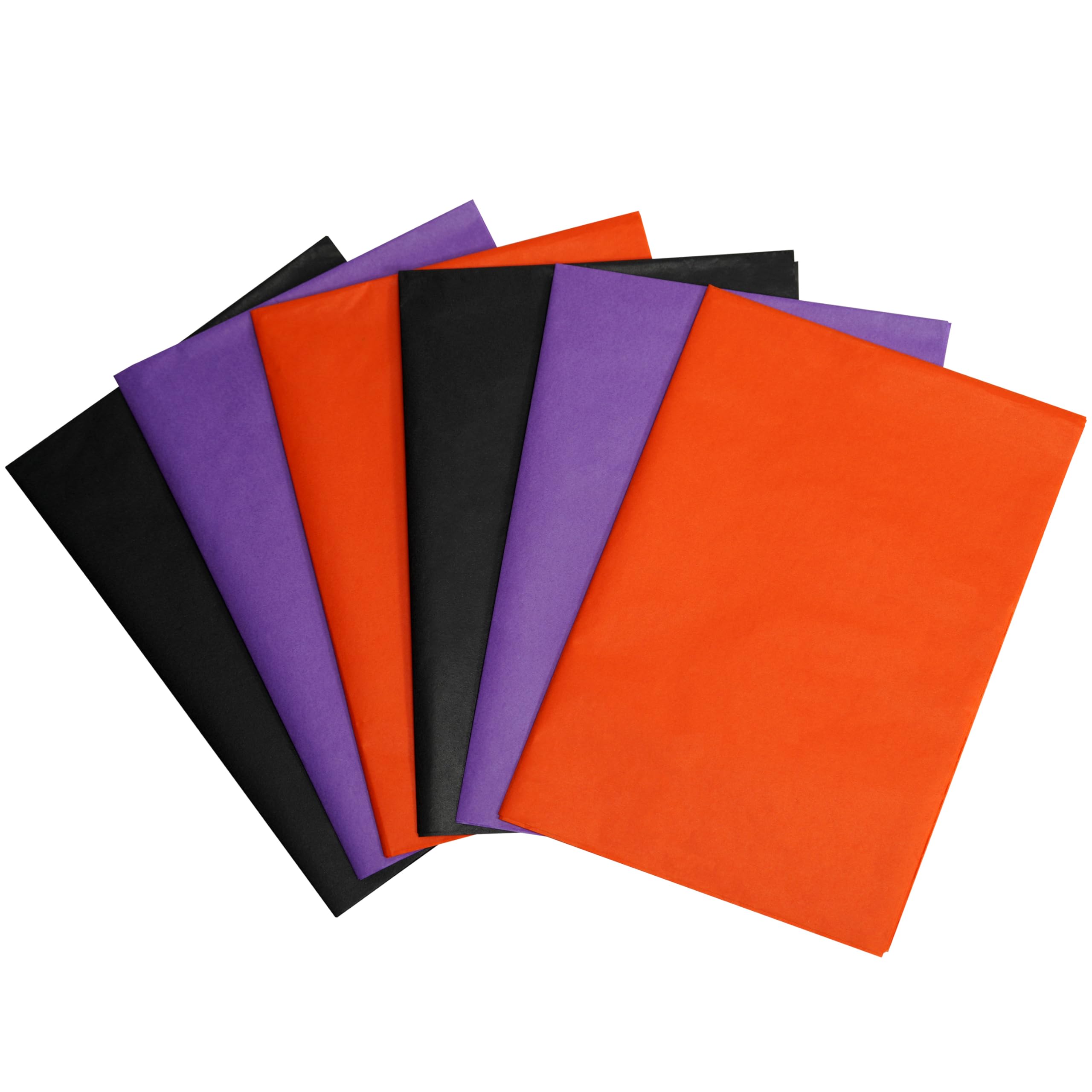 Photo 1 of 120 Sheets Halloween Tissue Paper for Gift Bags, 20" x 14" Black Orange Purple Wrapping Tissue Paper for Halloween Decoration DIY Craft