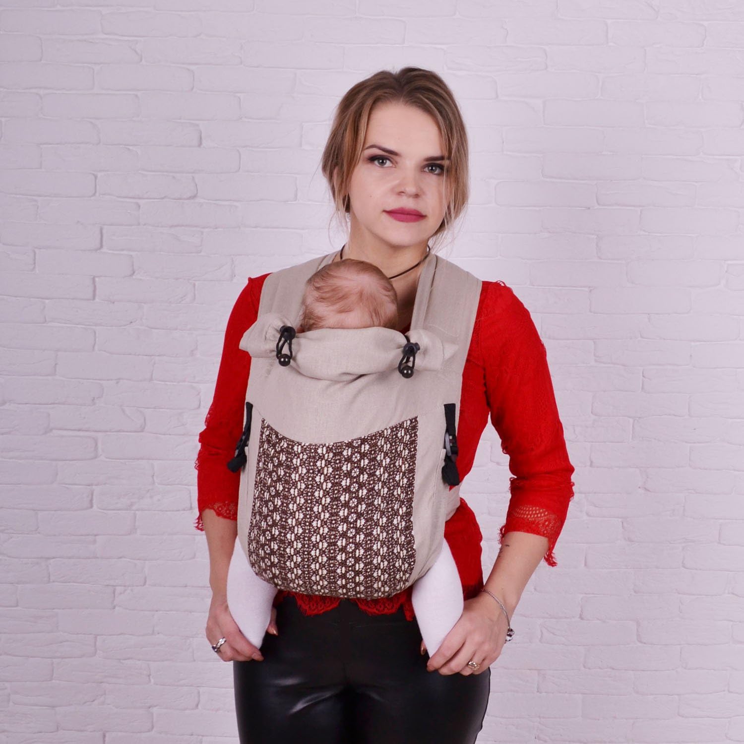 Adjustable Linen Mei Tai Toffee