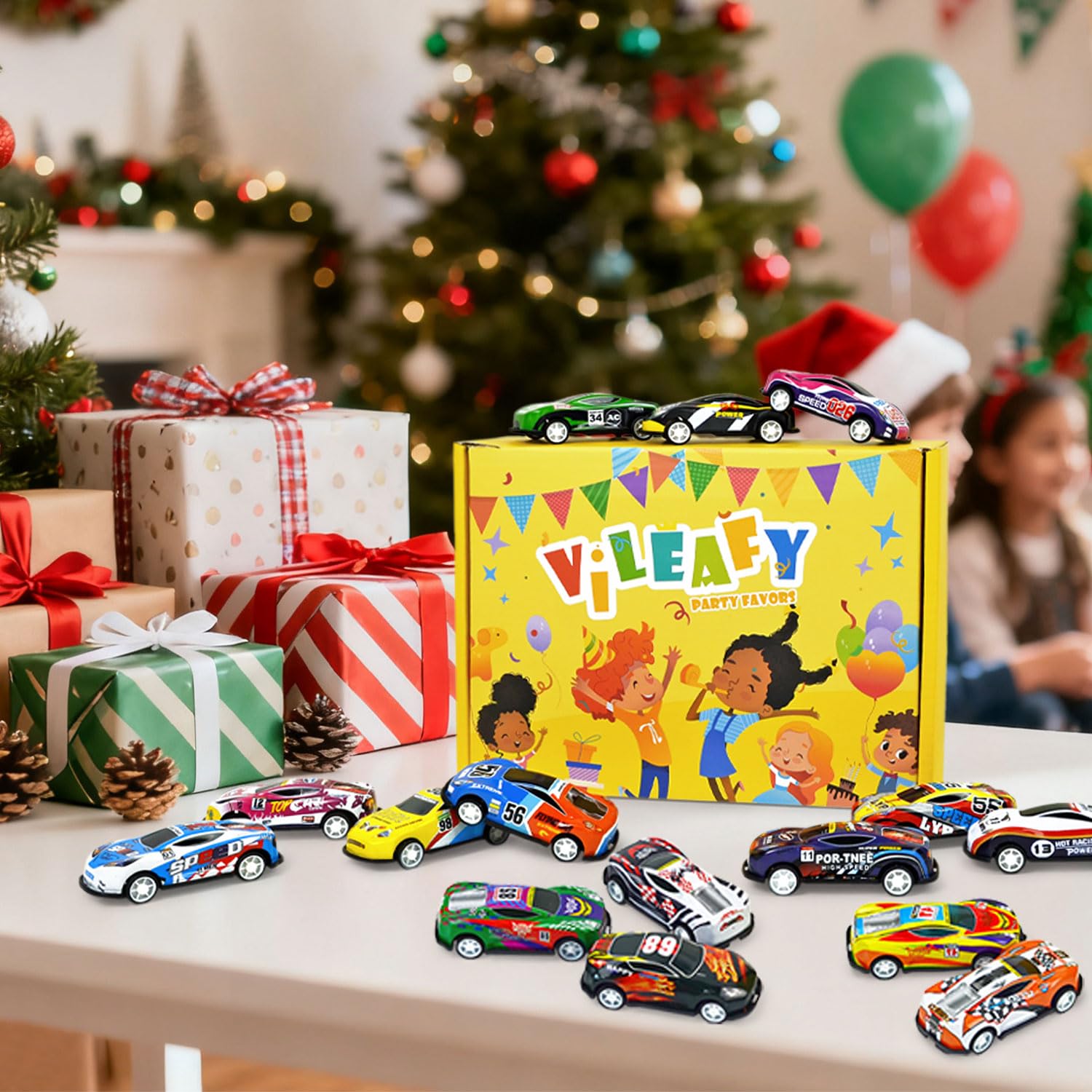 Vileafy 30 Mini Race Cars for Classroom Prizes, Party Favors for Kids 4-8 Years Old, Bulk Small Pull Back Car Toys for Treasure Box, Mini Toys Cars for Boys and Girls Christmas Stocking Stuffers