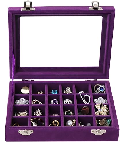 Velvet Jewelry Tray Jewelry Tray Organizer Box 48 Grid Jewelry