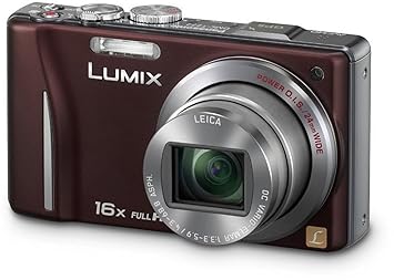 Panasonic Lumix DMC-TZ22EG-T Digitalkamera (14 Megapixel, 16-fach opt. Zoom, 7,5 cm (3 Zoll) Touch LC-Display, GPS, Full HD, 3D, bildstabilisiert) braun