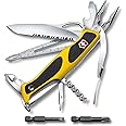 Victorinox Ranger Boatsman MW Grip Swiss Army Knife, 22 Function Swiss Made Pocket Knife with Shackle Opener and Nylon Pouch – Yellow/Black