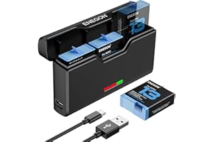 ENEGON Battery Set for GoPro Hero 13 Black – 3-Pack 2400 mAh High Capacity Enduro Rechargeable Batteries with 3 Channel USB-C