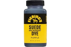 Fiebing's Purple Suede Dye (4 oz) - Recolor, Brighten & Restore Suede & Roughout Leather Shoes, Furniture, Purse - Includes W