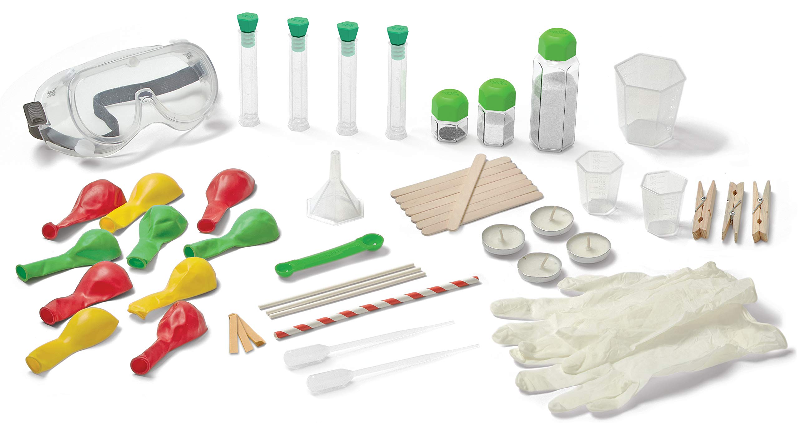 hand2mind Kickoff to Chemistry Science Lab Kit, STEM Kit, STEM Toys, Testing pH Acids and Bases Kit, Rock Candy Kit, DIY Lava Lamp Kit, Kids Science Lab Kit, Kids Chemistry Set, 23 Hands-On Activities