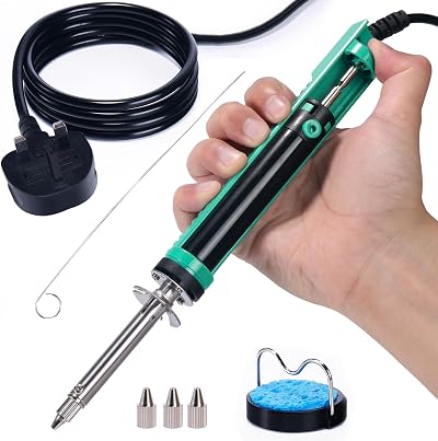 YIHUA 929D-V Desoldering Soldering Iron Kit with UK Plug 1.0/1.2/2.0mm Nozzles