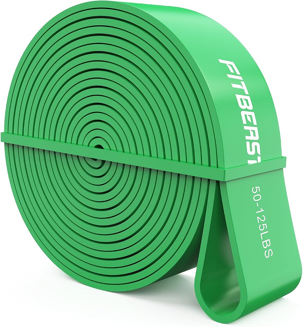FitBeast Green Pull Up Band 50-125 lbs Resistance Band CrossFit Calisthenics