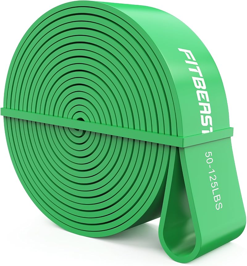 FitBeast Green Pull Up Band 50-125 lbs Resistance Band CrossFit Calisthenics