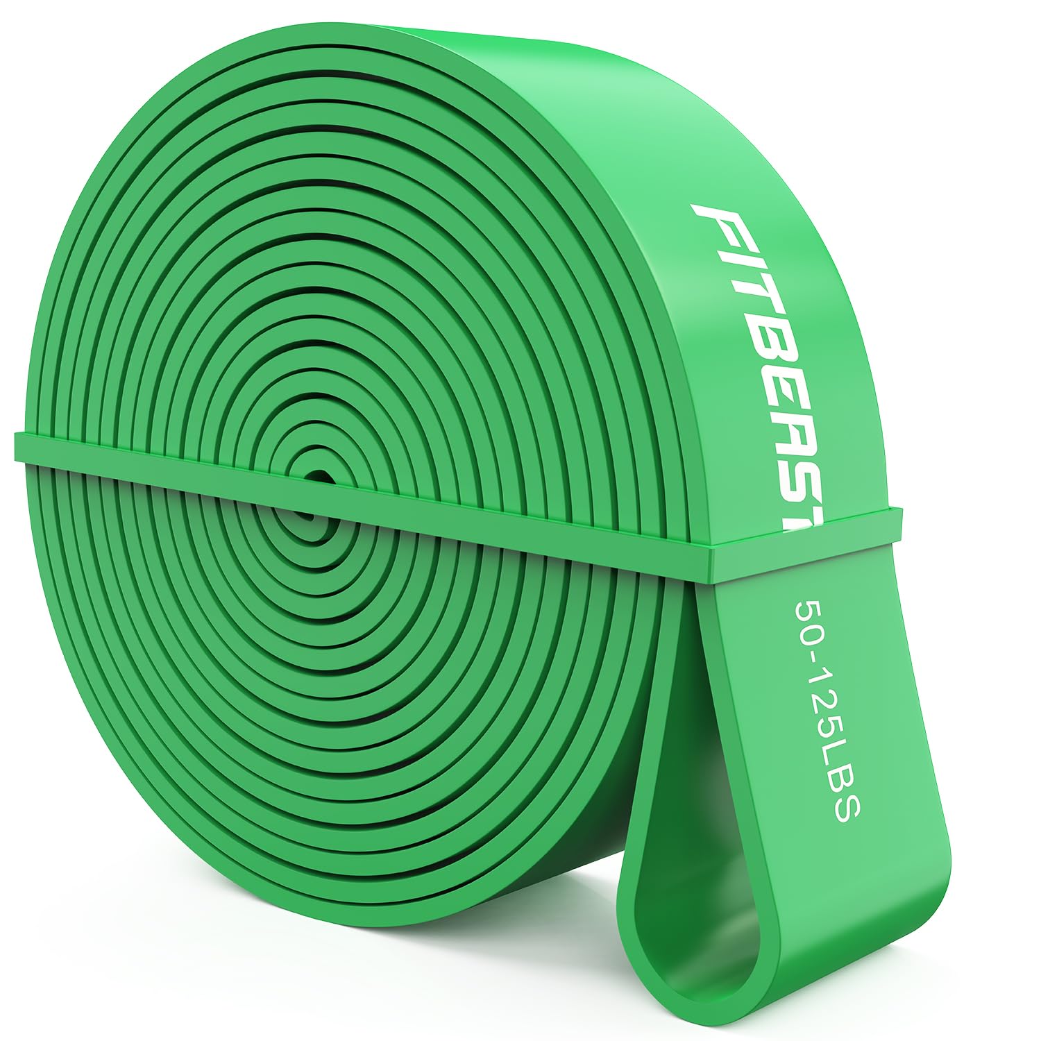 FitBeast Pull Up Band, 50-125LBS Resistance Band Pull Up for Calisthenics, CrossFit, Powerlifting, Stretch Mobility, Pull Up Assistance Band, Green