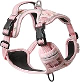 HEELE No-Pull Dog Harness Floral Pink Small Reflective Front Back Leash Clips view 2