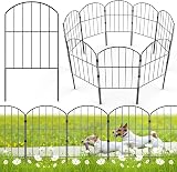 WELDUN Garden Fence 320cm x 61cm 10 Panels Rustproof Metal Barrier