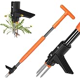 SHANTRA Weed Puller Tool, 3-Claw Stand Up Weed Puller Tool with Long Handle, Garden Weeder Puller Heavy Duty Stand Up Weeder, Weeding Tool for Lawn, Yard, Garden, Crabgrass, Dandelion Picker
