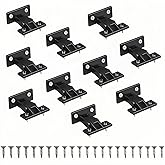 10 PCS Invisible Panel Clips Fast Installation with 40 PCS M4 Stainless Steel Screws, ABS Plastic False Front Furniture Cabinet Drawer Clips Hidden Roman Column Connection Fastener