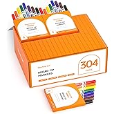 Shuttle Art 304 Pack Washable Markers, 8 Colors Broad Line Markers, Separate Pack of 38, Conical Tip Marker Bulk with a Box, Home Classroom School Supplies for Toddlers Kids Adults Students Teachers