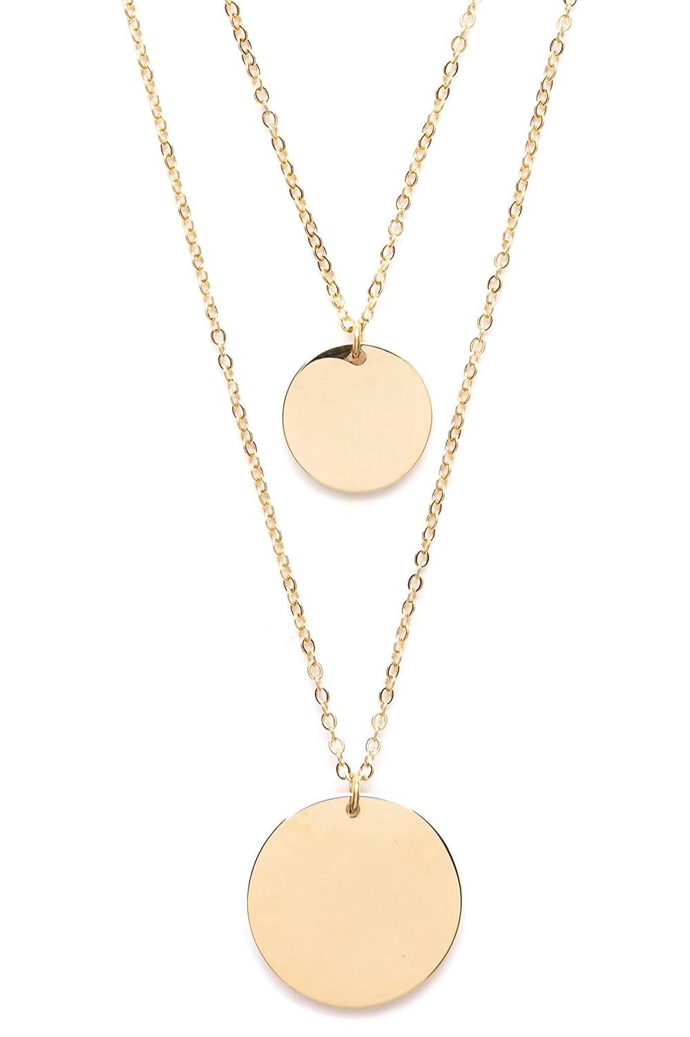 Happiness Boutique Damas Collar a Capas con Círculo Chapado en Oro