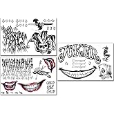 3 Sheets Halloween Temporary Tattoos Sticker for Costumes and Party