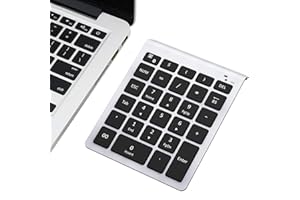 Bluetooth Number Pad, 10 Keys Numeric Keypad - Portable Wireless Bluetooth Keypad : 28-Key Numpad Extensions for Financial Ac