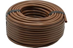 DIG B38100PB 100’ ¼” Polyethylene Tubing (.170 ID x .250 OD) | Blank Tubing for Drip Irrigation | Durable, UV-Resistant Feeder Line for Gardens, Landscaping, Irrigation Projects (Brown)